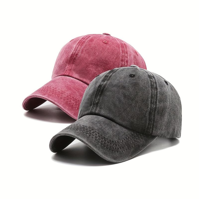 2-teiliges Baseball-Cap für Herren und Damen im Freien, Vintage-Sport-Visierhüte für Teenager (Kopfumfang: 56–62 cm,_voghion.com