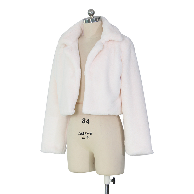 L'abbigliamento femminile desidera Dunhuang vendita calda autunno e inverno cardigan in pelliccia sintetica sciolto giacca corta cappotto soffice_voghion.com
