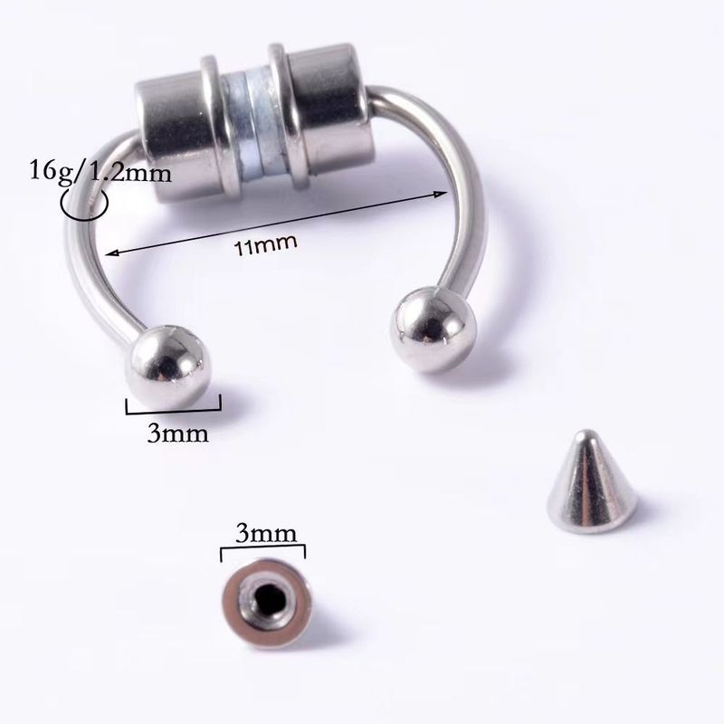 Anello per il naso finto magnetico in acciaio al titanio, resistente e non facile da staccare, anello a forma di ferro di cavallo, anello per il naso artificiale, orecchini accessori non perforati_voghion.com