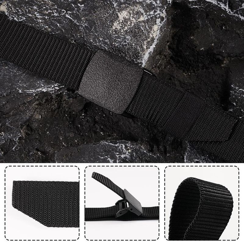 HOT Braided Nylon Canvas Outdoor Hunting Tactical Braid Belts For Men Women Jeans Solid Color Trouser Belt Adjustable Waist_voghion.com