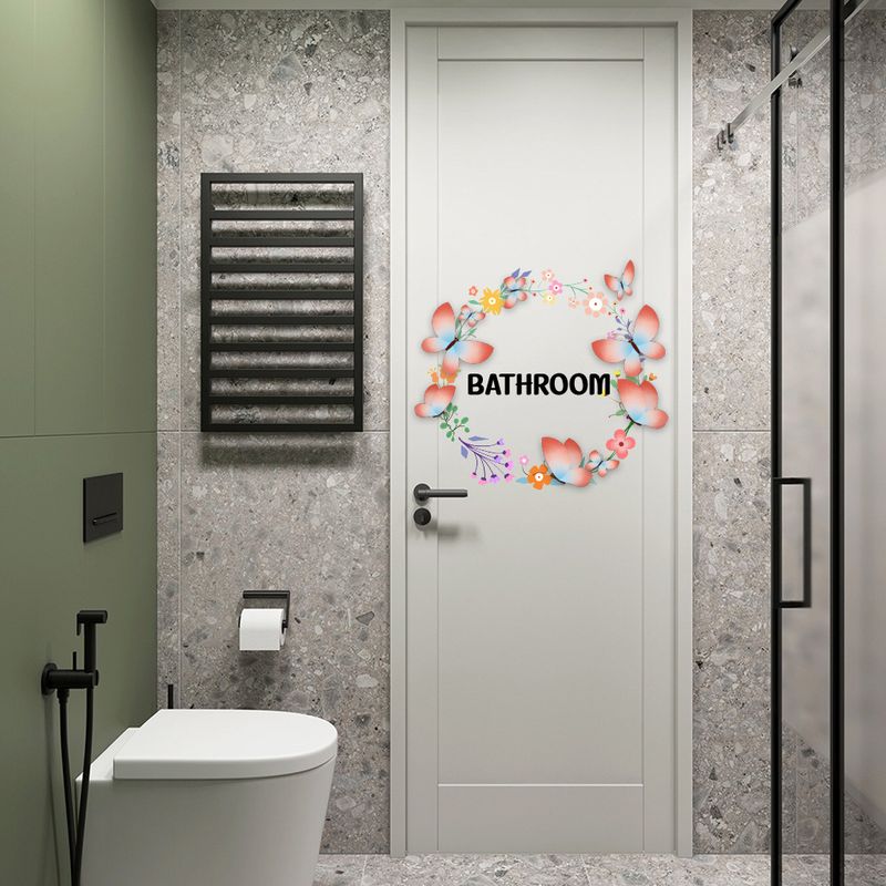 Adesivi decorativi da parete per porte in vetro in PVC con corona JS-N Series_voghion.com