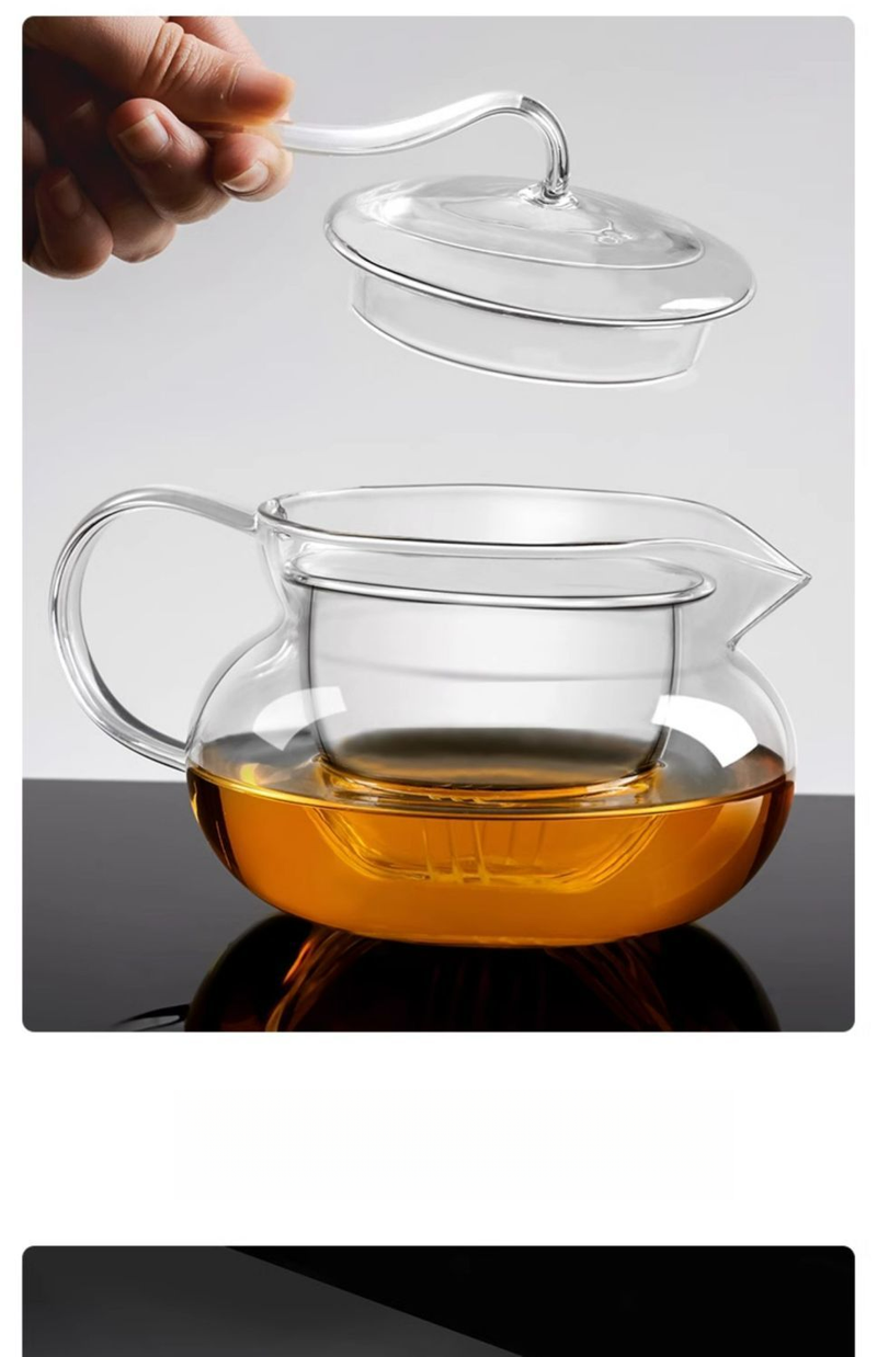 New Transparent High Temperature Resistant With Filter Thickened Glass Teapot Water Separation Household Tea Brewing Pot_voghion.com