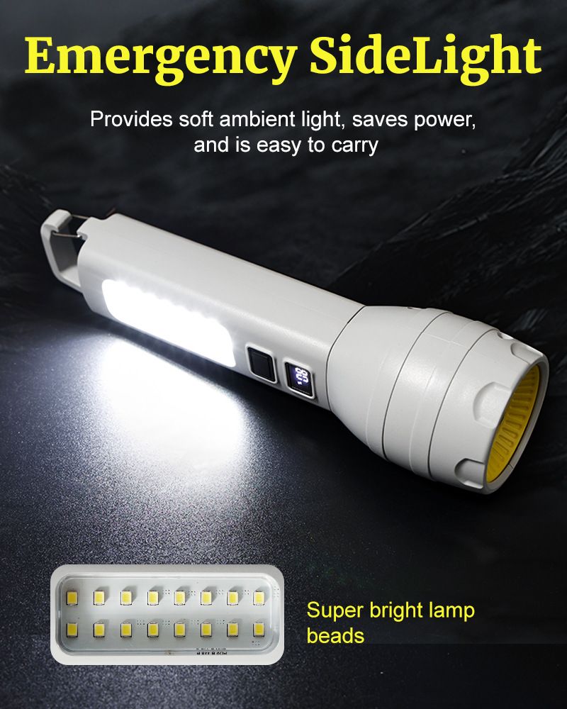 Nowa, przenośna, mała latarka akumulatorowa Solar TpyeC, wielofunkcyjna lampa awaryjna do użytku na zewnątrz_voghion.com