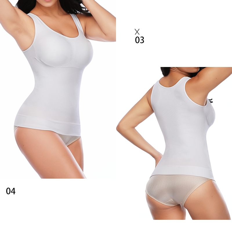 Size Shaper Plus palaidinės moterims, besiūlės juosmens treniruoklės, palaidinės be rankovių, kūno formavimo liekninimo priemonės su įmontuota liemenėle, marškinėliais ir..._voghion.com