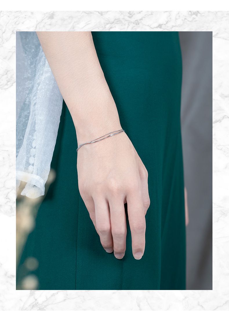 Wanying Jewelry Schlangenknochen-Armband S Reines Silber Internet-Berühmtheit Gleiche Mikro-Intarsien Kreative Einfache Handarbeit_voghion.com