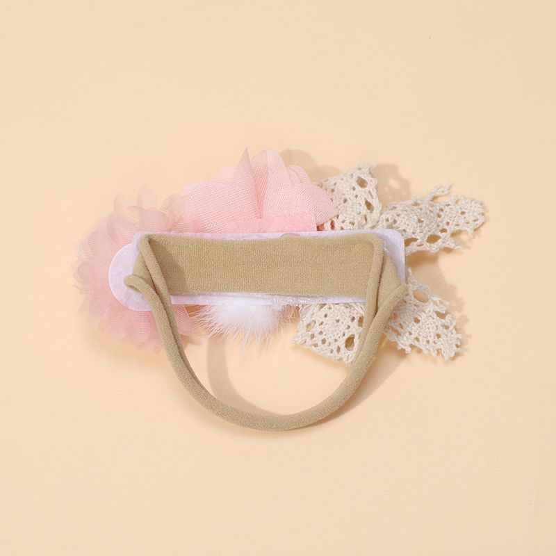 Grenziwwerschreidend nei Kanner Kappschmuck Puppelchen léif Perlblummen Hoeraccessoiren Puppelchen Kombinatioun Blummen DIY fein Hoerband Grousshandel_voghion.com