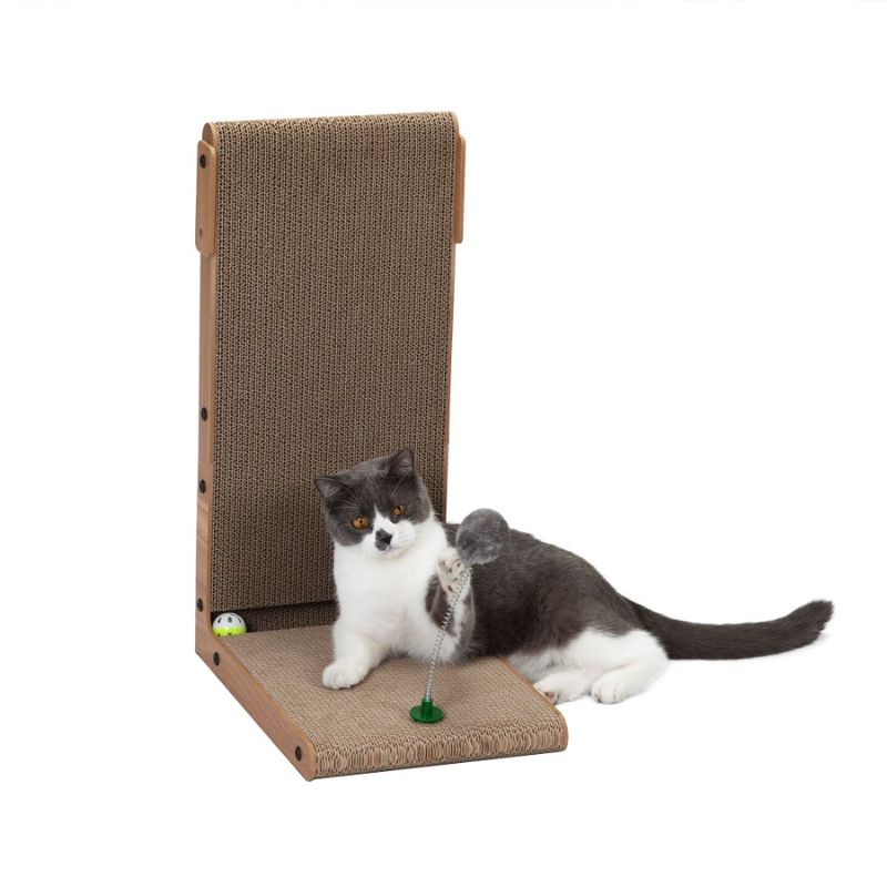 BoardCovered Cat Cat Cat Built Scratching Scratcher To With Indoor Pad Cat And Corrugated Board Small For Scratching Bell Large_voghion.com