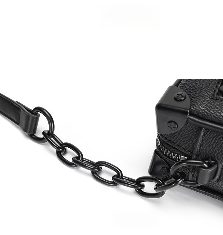 Borsa a tracolla di marca Borsa a tracolla decorativa a catena Piccola borsa quadrata Modello Tide Moda completa Versatile per il tempo libero Quotidiano_voghion.com