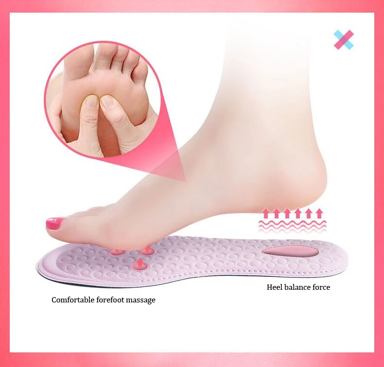 Wkładka podwyższająca EVA Memory Foam Oddychający masaż Komfort dla kobiet Buty Wkładki Wkładka do pielęgnacji stóp Akcesoria_voghion.com