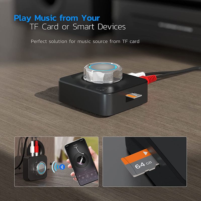 Bluetooth 5.0 prijemnik 3D stereo TF kartica RCA 3,5 mm AUX priključak bežični adapter za zvučnik pojačalo automobilski audio odašiljač automatsko uključivanje_voghion.com