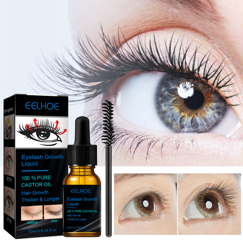 La soluzione per la cura delle ciglia all'olio di ricino EELHOE è naturalmente densa, lunga fibra, riccia, idratante e non soggetta a sbavature_voghion.com