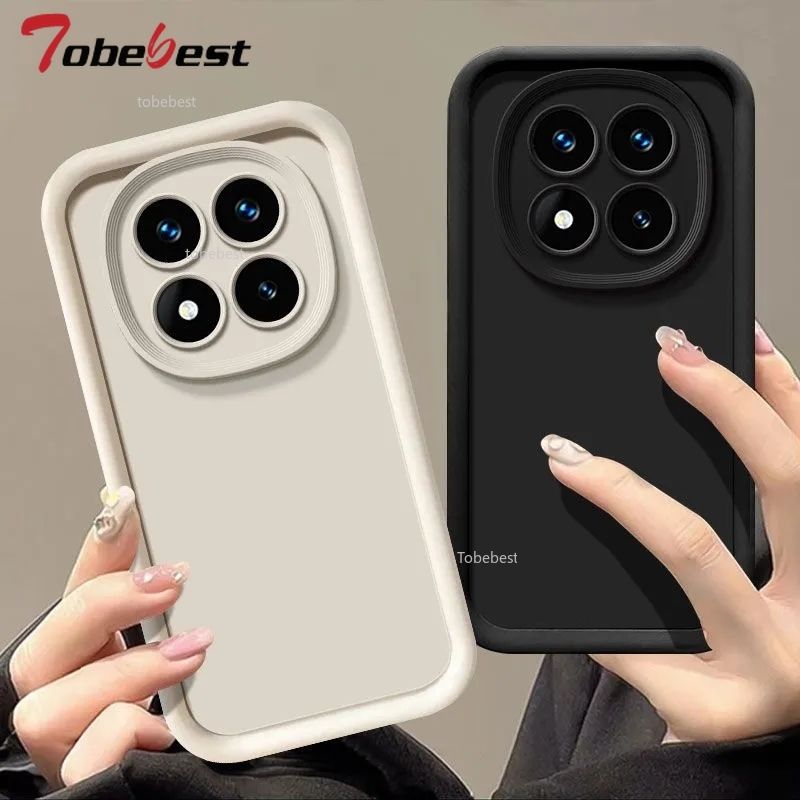 Solid Color Camera Lens Silicone Case For Xiaomi Redmi Note 14 Pro Plus 4G 5G Funda Back Cover_voghion.com
