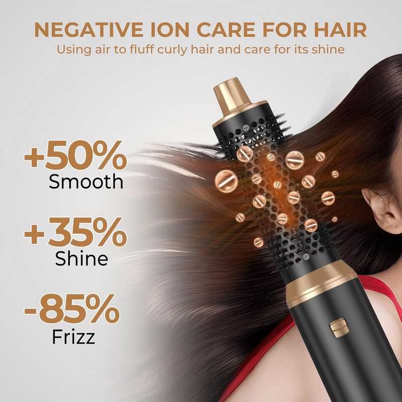 Souvik 5 In 1 Hair-styler Set Multifunctional Air-styler With Dryer, Automatic Curling Iron, Blow-dry Brush For_voghion.com