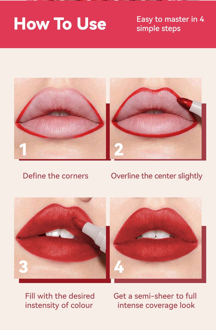 MLSMILE Non Stick Cup Lip Dye Pen Matte Easy To Color Marker Lipstick Lip Glaze Lip Liner_voghion.com