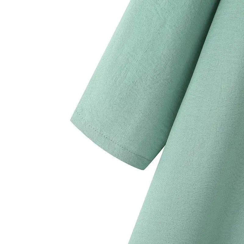 Muslim Women's Suit Ice Silk Wrinkled Long Sleeves High Slit Hem Fashionable Solid Color Elegant Temperament Robe_voghion.com