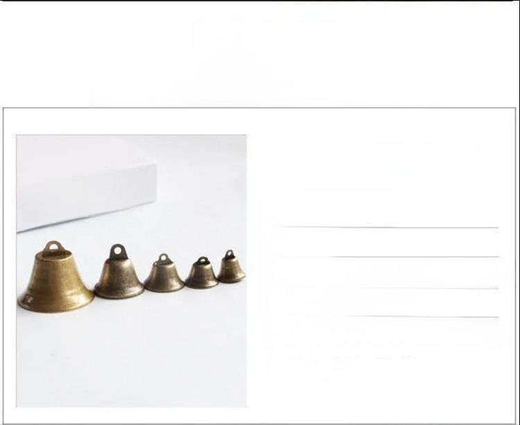 Bronzový otevírací roh zvonek vánoční sváteční dekorace diy doplňky okenní přívěsek retro zvonek_voghion.com