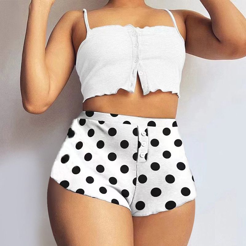 Related High Zipper Button Solid Hot Selling Summer New Sexy Camisole Tops Women's Set Wrinkle Breathable Synonyms_voghion.com