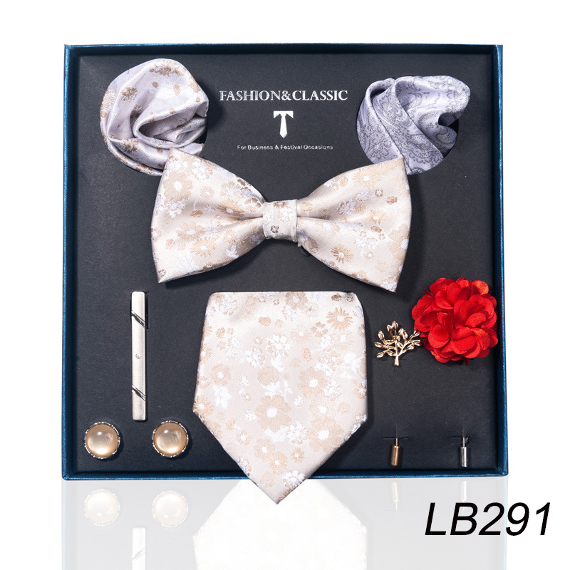 /Men's Ties & Handkerchiefs wedding groom's tie pocket square corsage gift box set men's tie ready stock wholesale_voghion.com