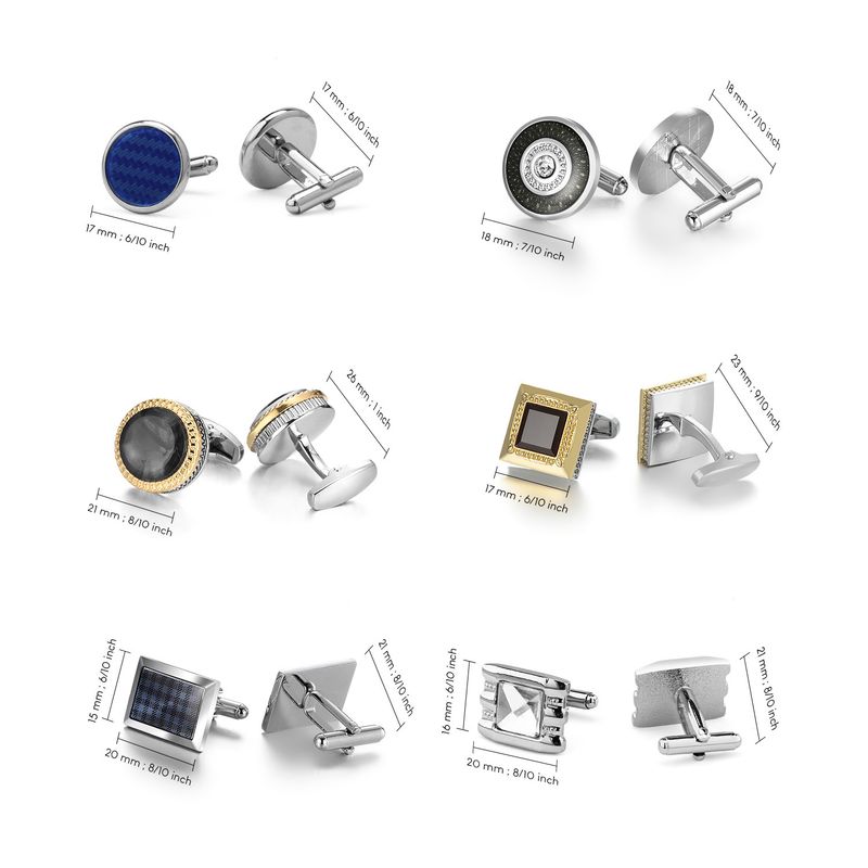 Dai Li Men's Business Banquet Enamel Cufflinks French Patch Copper Cuffs High End Round Haoshi Cuff Nails Light Luxury_voghion.com