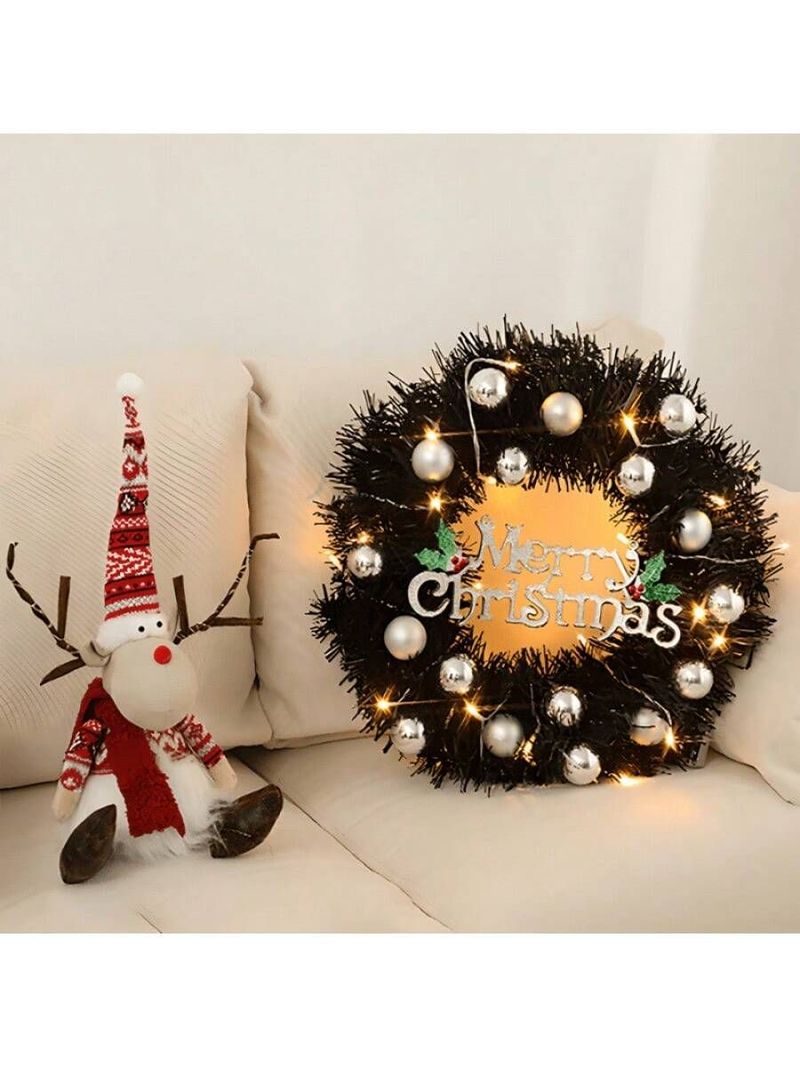 23.6-inch Flocked Wreath Is Suitable For Decorating Parties Under Various Themes. It Comes With A Complimentary Decorative Accessory Package And Can Be Used In Multiple Seasons._voghion.com