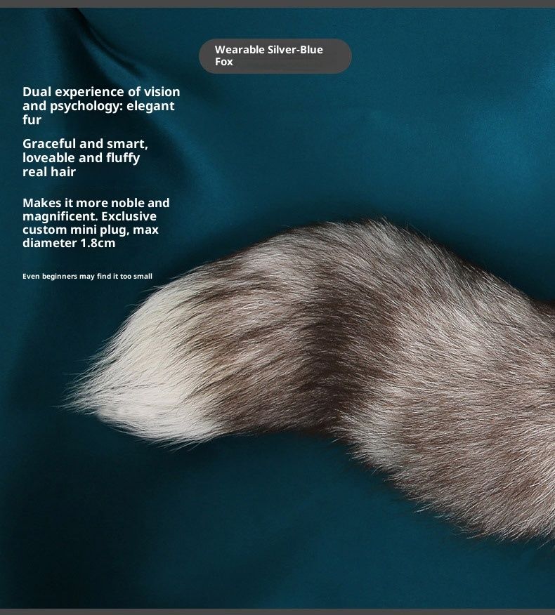 LuvBox Coda di Volpe Vera Pelliccia Paffuta Ispessita Indossabile Staccabile Metallo Estensibile Vibrante Elettrico Anale Plug_voghion.com