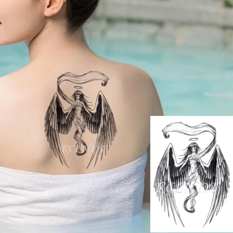 Vodoodporna začasna tetovaža nalepka Joker lobanja črka velika velikost body art flash tetovaže nalepke za dekleta in moške kupite eno in dobite eno brezplačno_voghion.com