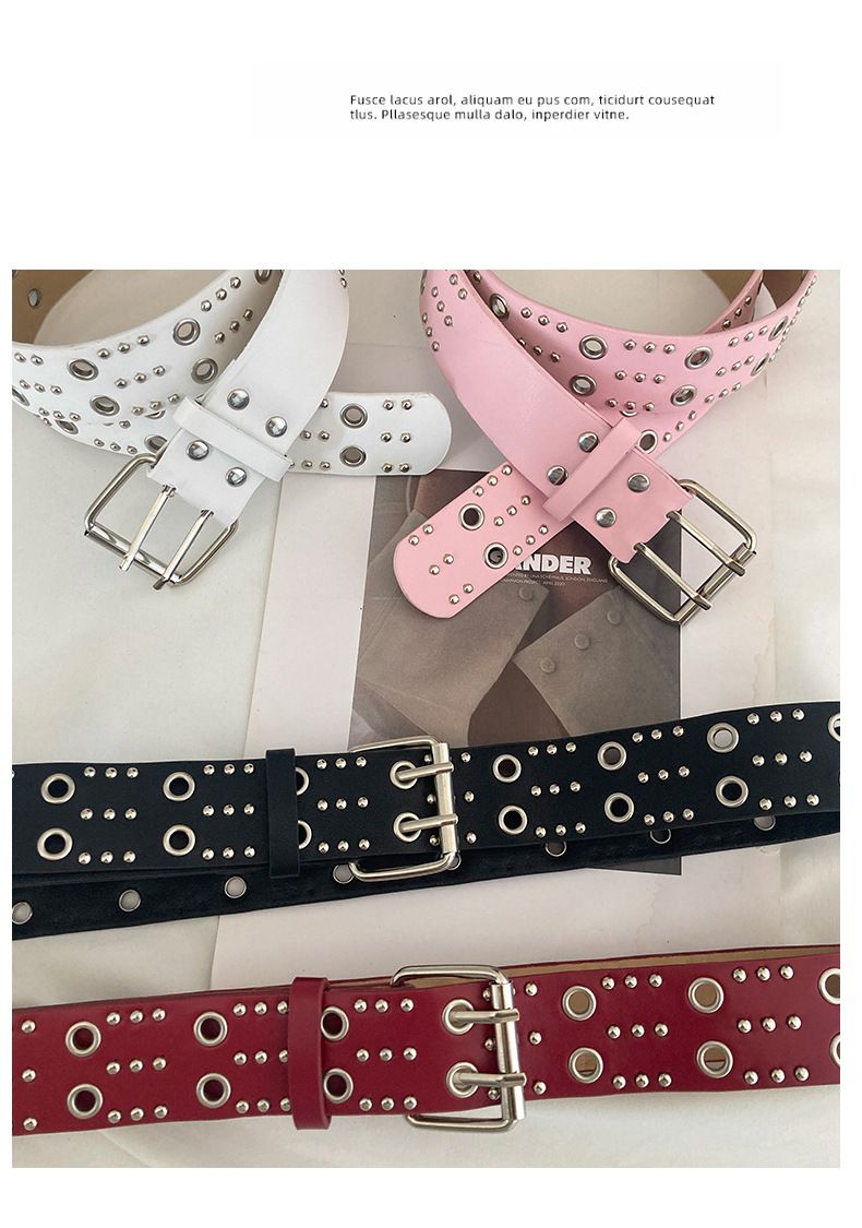 Nietengürtel Damen 2025 Neues Modell, Mit Rock High-End-Taillenzubehör Amerikanischer High Street Gürtel Herrenmodell_voghion.com