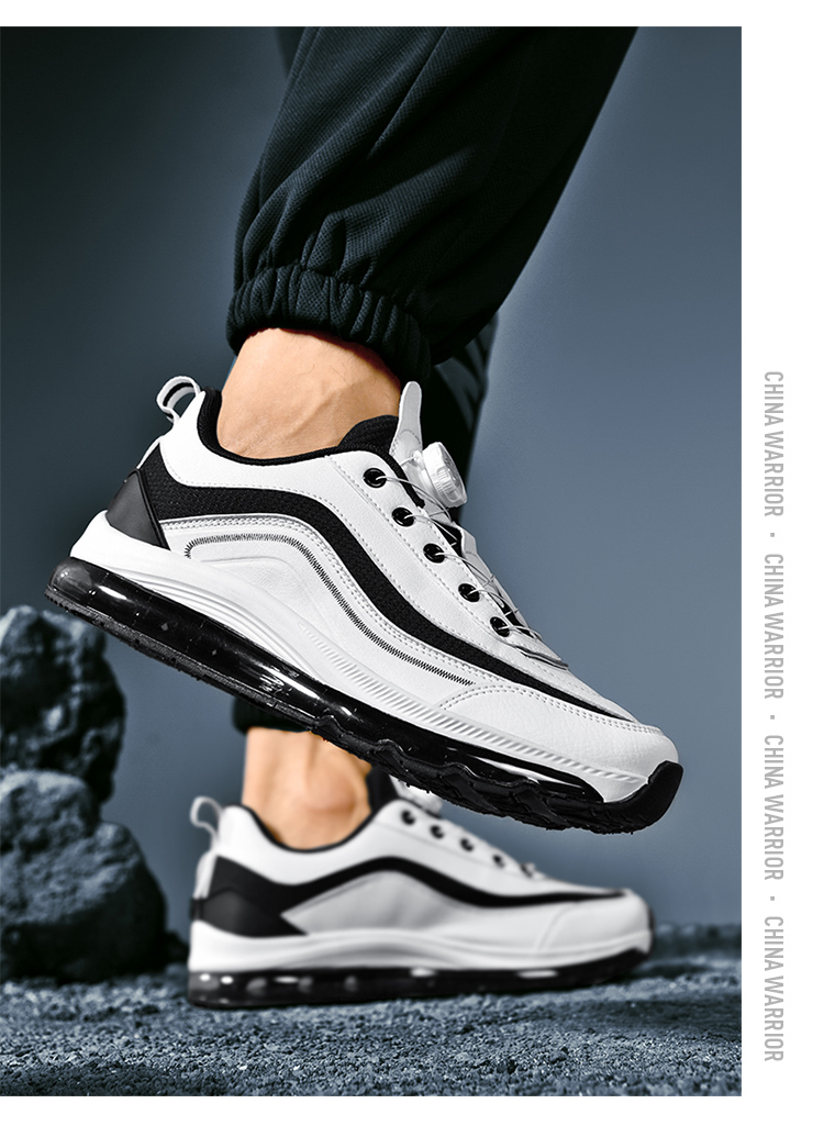 Scarpe da uomo con bottone rotante di alta qualità con scarpe da corsa con cuscino d'aria a tutta lunghezza in scarpe oversize autunnali e invernali_voghion.com