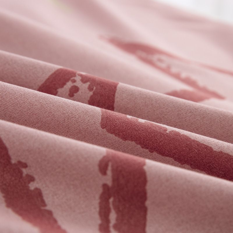 Lençol de cama Pink Girl Star em poliéster com impressão 3D_voghion.com