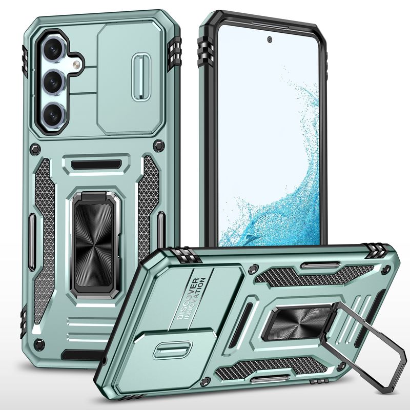 Funda para Galaxy A56 5G, Samsung A36, A55, A35, con soporte deslizante para cámara, a prueba de golpes, anticaídas, con soporte para teléfono_voghion.com