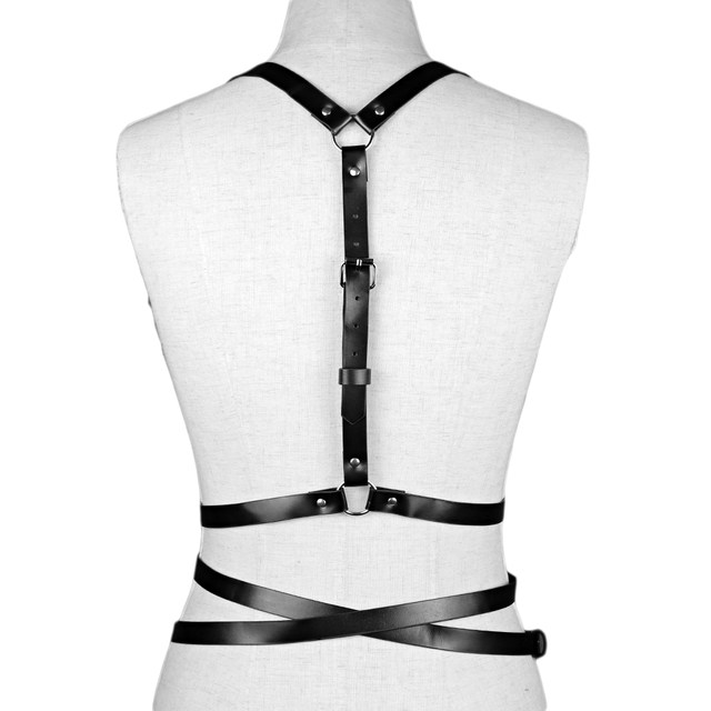 Vrouwen Sexy Jarretels kunstleer Vrouwen Body Bondage Kooi Beeldhouwen Harnas Taille Riem Bandjes Bretels Goth Harajuku Riem_voghion.com