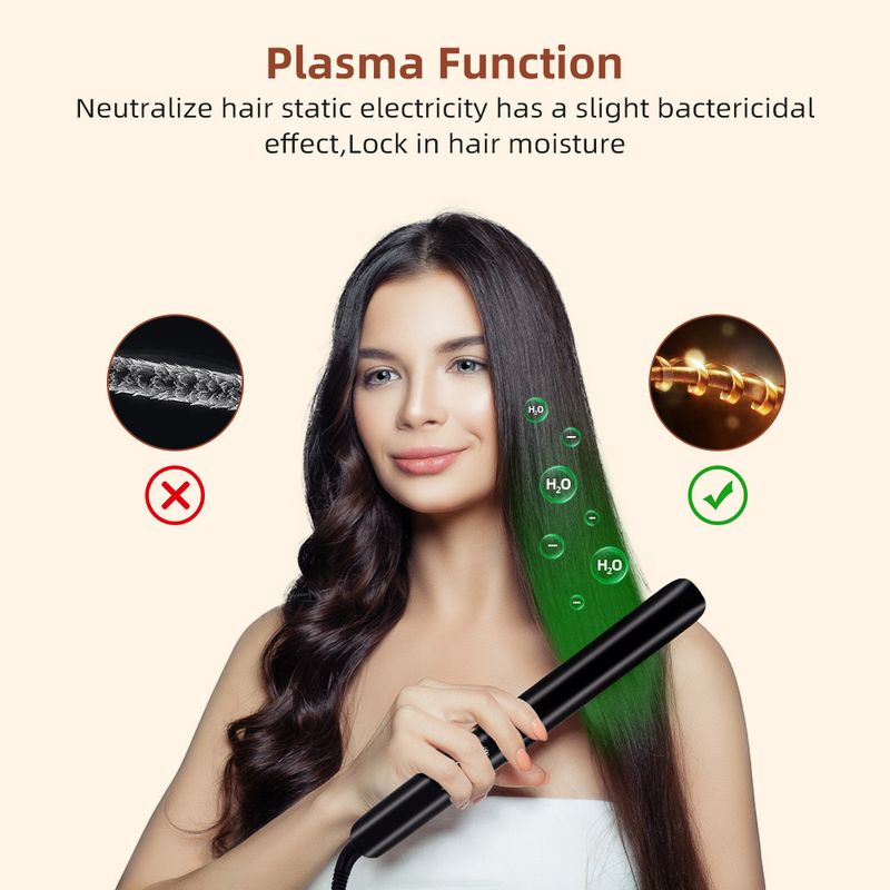 Hair Curler Straight Dual Purpose Electric Plywood Household Curling Iron Negative Ion High Temperature Hair Straightener Vibration Straightener_voghion.com