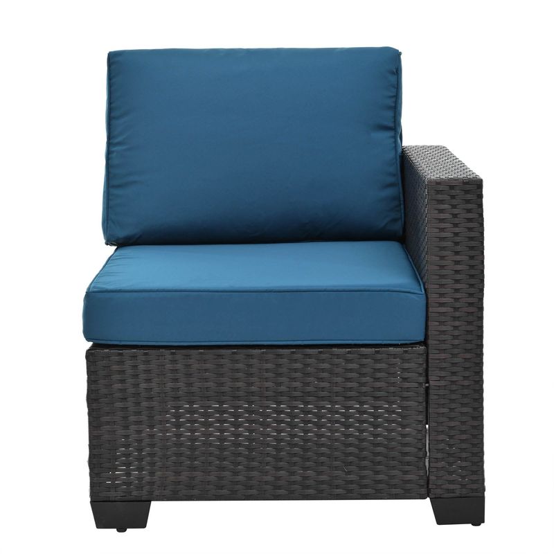 10 Piece PE Rattan Patio Furniture Set, Sectional Sofa Set, Outdoor Patio Furniture Set With Cushions & Tempered Glass Coffee Table_voghion.com