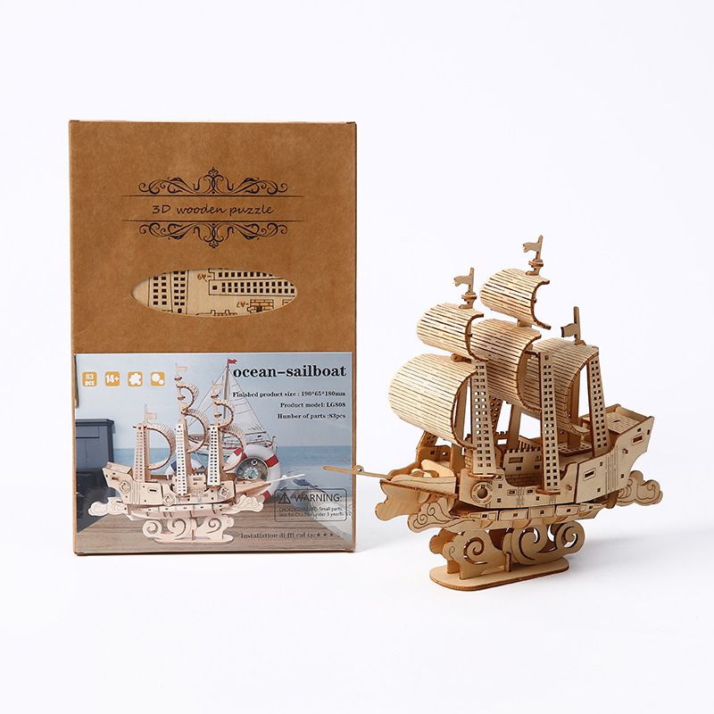 Kreativna oceanska slagalica za jedrenje 3D trodimenzionalna dječja slagalica igračka DIY slagalica slagalica za jedrenje igračka poklon_voghion.com