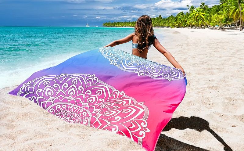 HIHOHO Decke, wasserdicht, sanddicht, extra große Matte, 200 x 210 cm, 1–8 Erwachsene, schnelltrocknend, langlebig, für Picknick im Freien_voghion.com