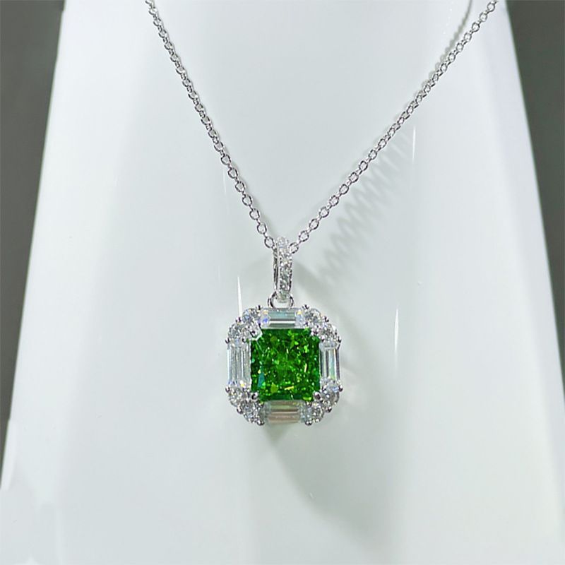 Unisex Sieraden Mode Witgoud Acht Harten en Acht Pijlen Enkele Diamant Zircon Hanger Ketting_voghion.com