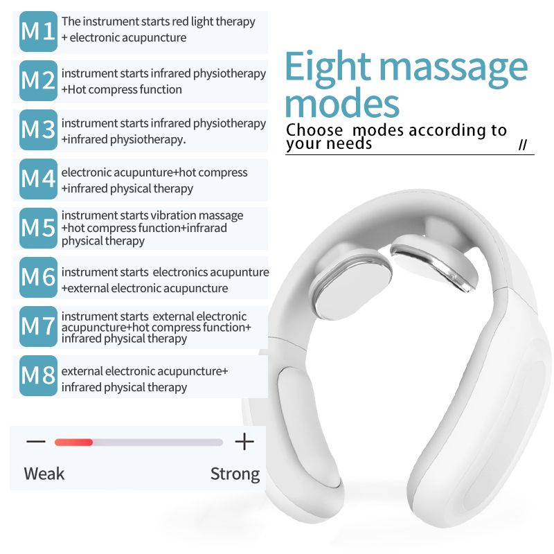 EMS Massager Hot Compress Deep Tissue Kneading Device Pain Relief Portable Neck Massage Comfort Health Care Tool_voghion.com