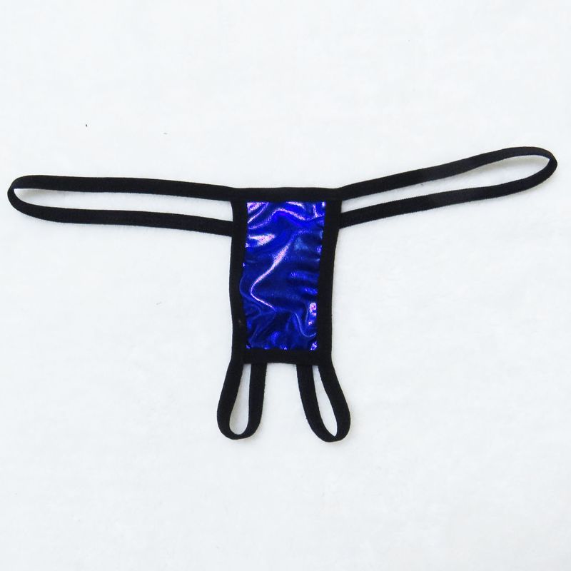 Intimates Mini kupaći kostim otvorenog kraja donje rublje ženske seksi T-leđne bikini kupaće gaće od lakirane kože u obliku slova T_voghion.com