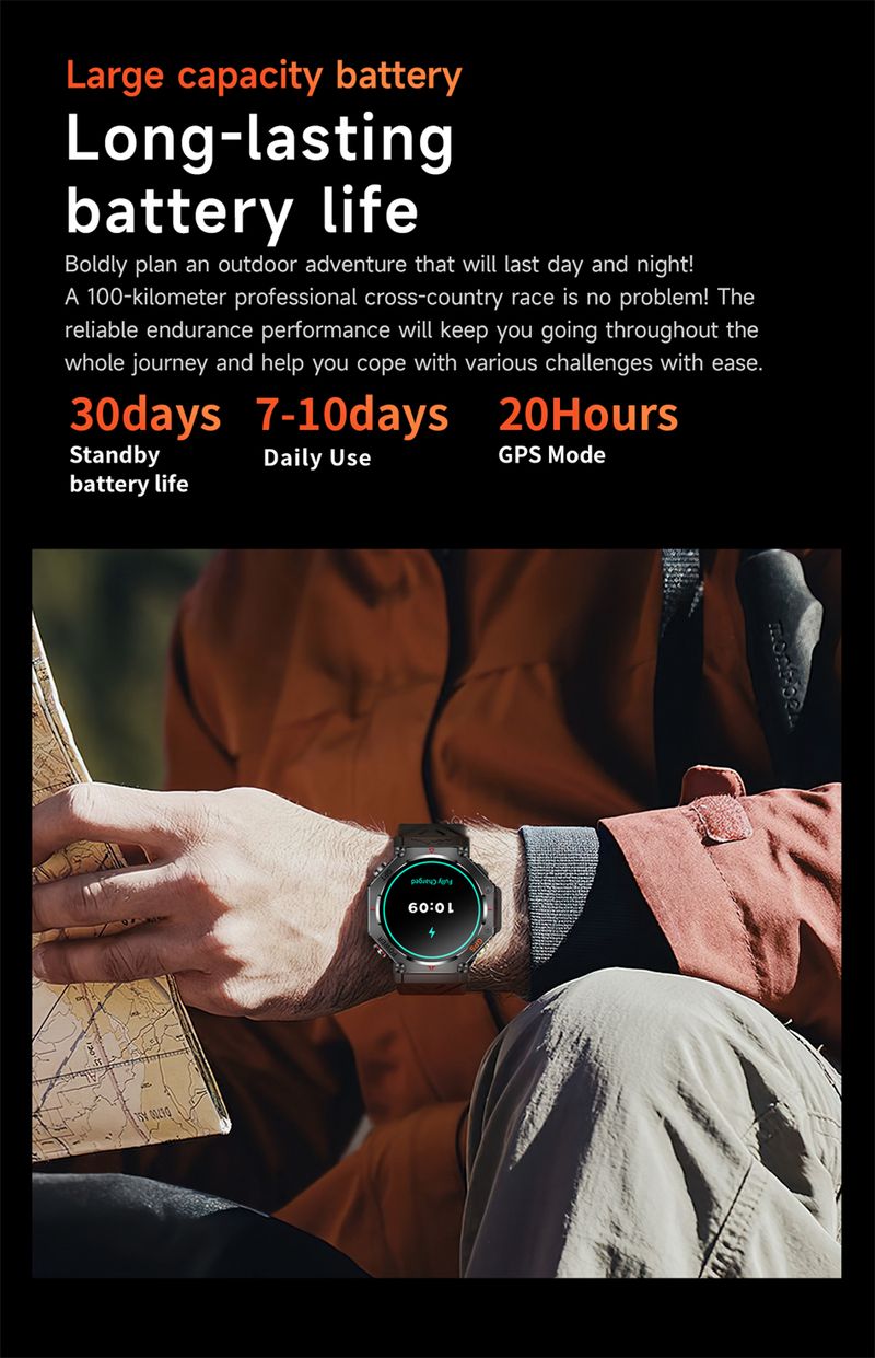 2025 New For Android IOS GPS Smart Watch 10ATM Waterproof Built-in Dual-band GNSS Compass Military Sport Men SWIM Bracelet_voghion.com