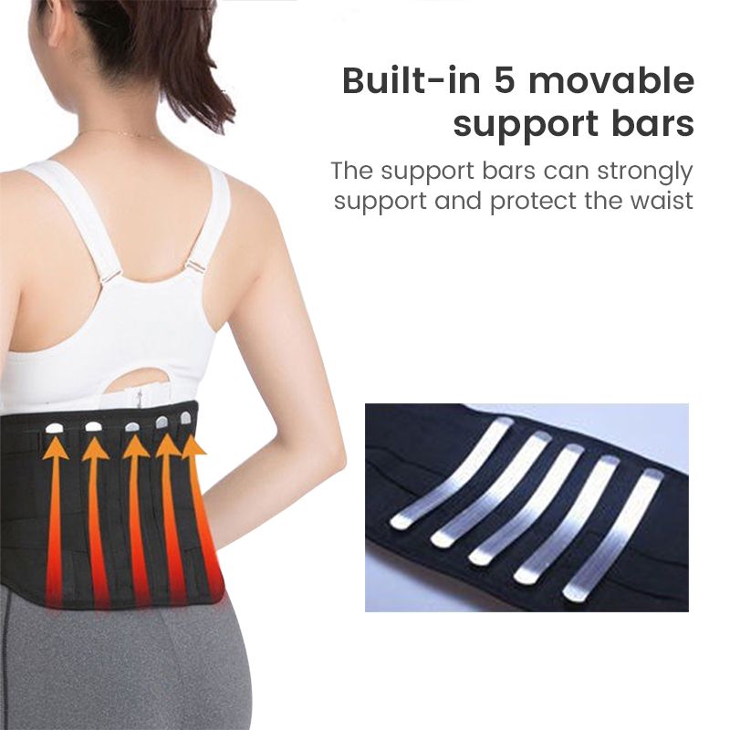 Self-Heating Belt Back Waist Posture Corrector Magnetic Therapy Lumbar Support Adjustable Back Brace Double afterburner belts_voghion.com