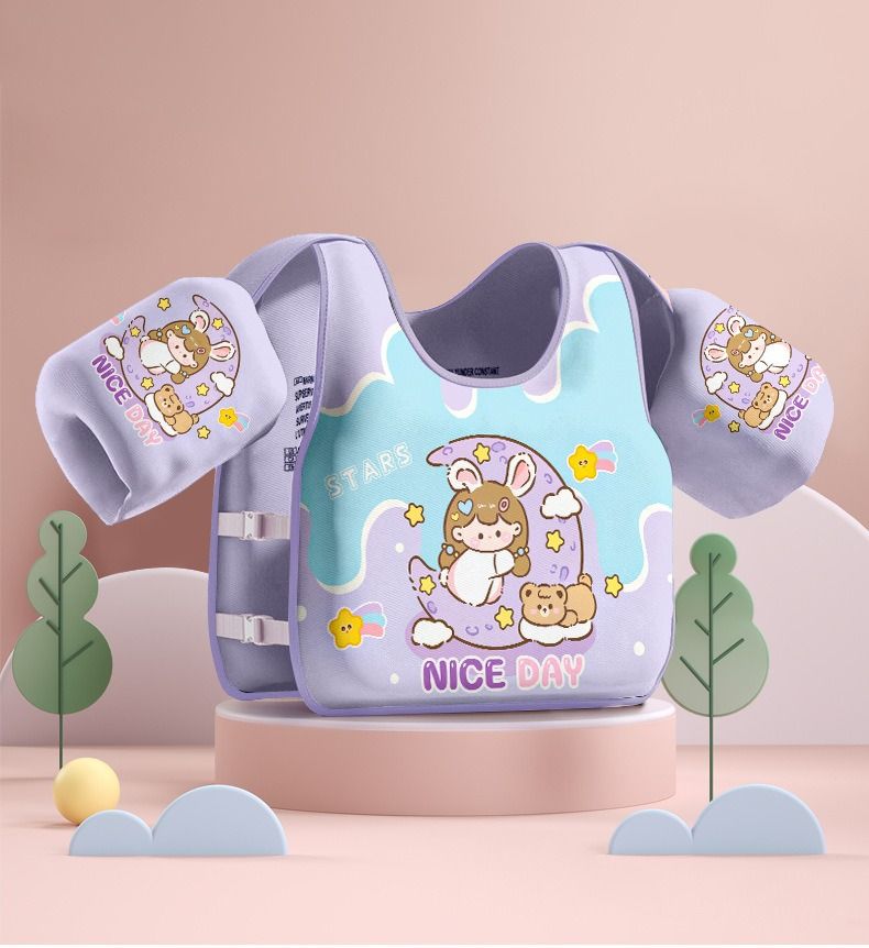 Nicht aufblasbare Auftriebsweste für Kinder, Jungen und Mädchen, schwimmender Ärmel-Armkreis für Baby-Anfänger_voghion.com