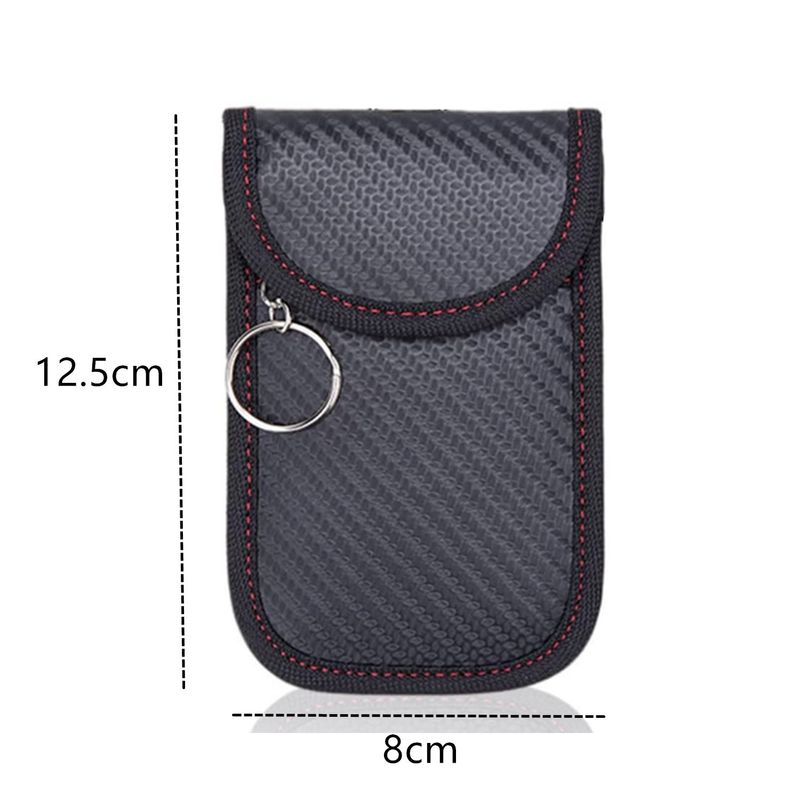 2024 Carbon Fiber RFID Car Shielding Key Case Faraday Bag Anti-Theft Anti-Sensor Keychain_voghion.com