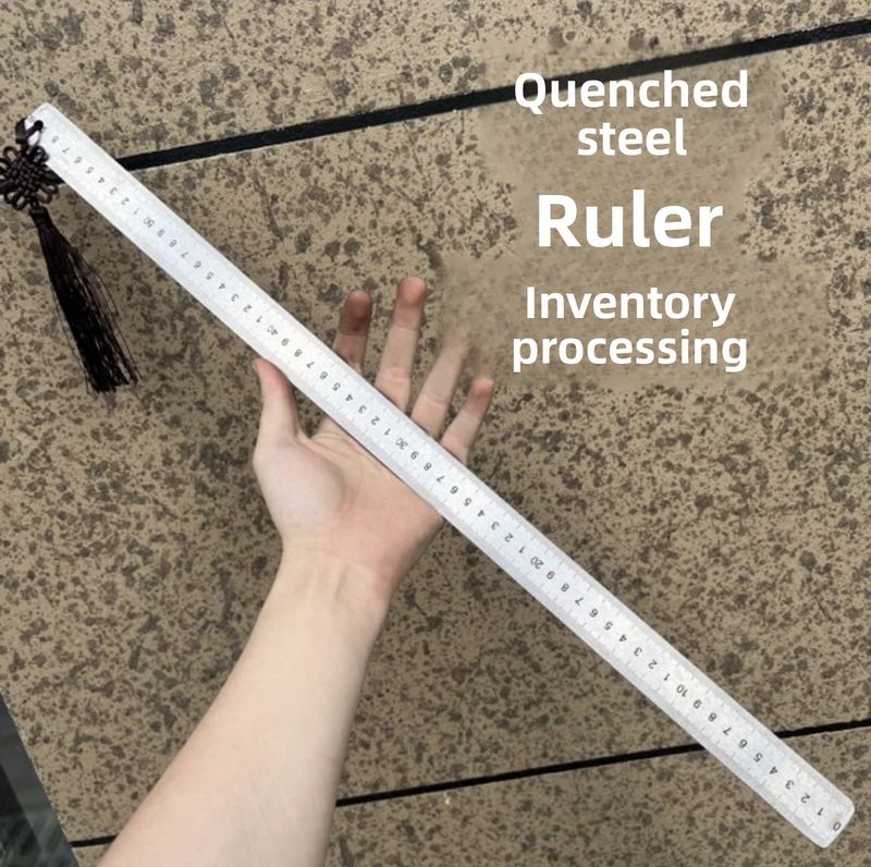 Hand-Forged Integrated Quenching Steel Thickened 5.0 Car Self-Defense High Hardness Measuring Ruler Multi-Functional_voghion.com
