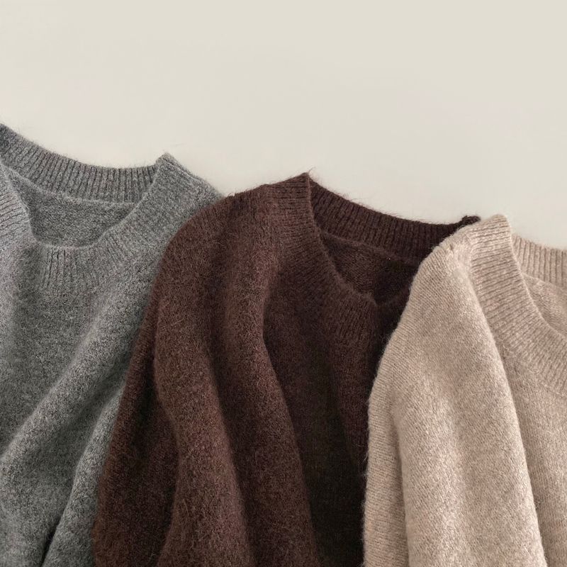 Paresseux Style surdimensionné Femme hauts pullover bureau dame doux à manches longues automne 2023 OL chaud Chic femmes tricots chandails_voghion.com