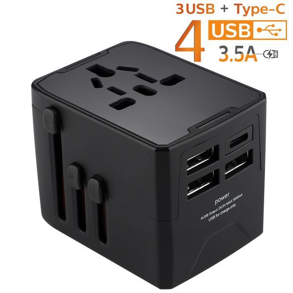 Multi-Functional Travel Converter Plug; Universal Plug Converter; Eur-US Standard Socket_voghion.com