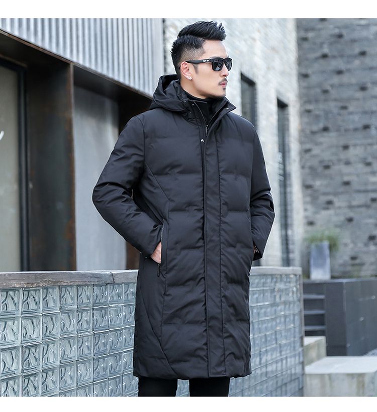 Chaqueta larga con capucha de alta calidad, holgada, de pato blanco, gruesa y cálida, para invierno, para hombre, abrigo de nieve, 2025_voghion.com