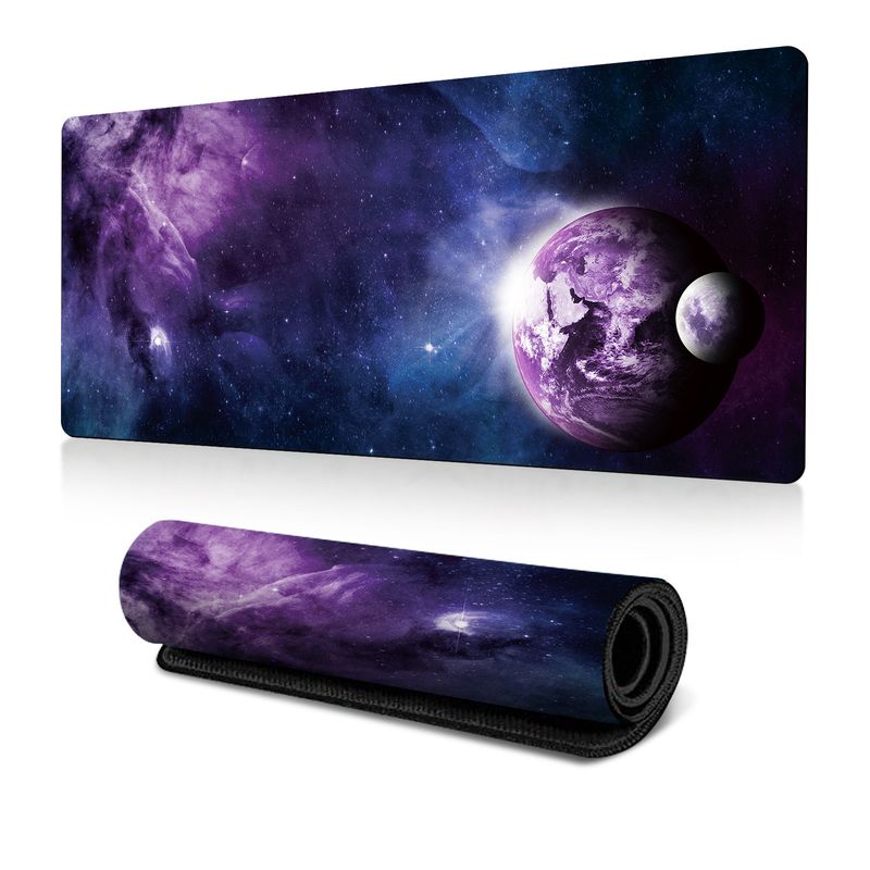 Tappetino per mouse antiscivolo con trasferimento termico, bordo antisporco, oversize, per scrivania da ufficio, con mappa del cielo stellato dell'universo esplosivo_voghion.com