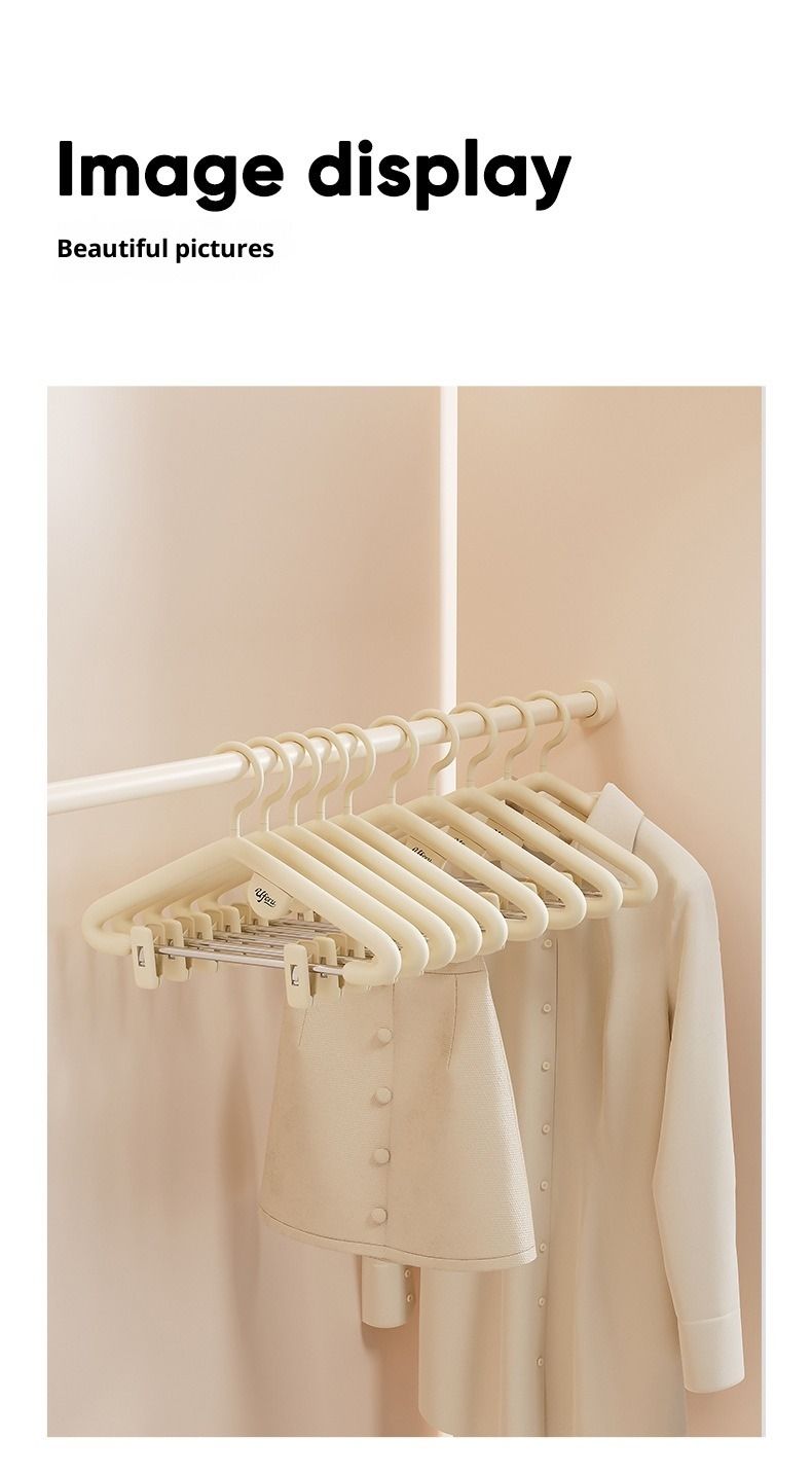 Kleiderbügel für den Haushalt, nicht abfärbend, zum Aufhängen von Kleidung, rutschfester Kleiderständer, schulterfreie Ecke, Kunststoff, kräftige Kleiderstütze mit Aromatherapie_voghion.com