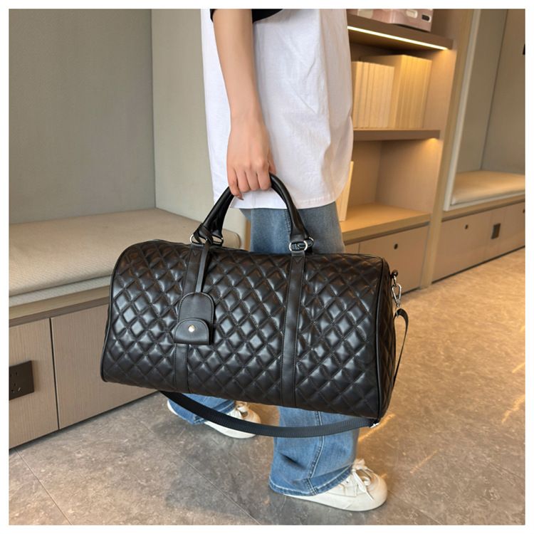 Rhombus Boarding Bag Reisehandtasche Nass- und Trockentrennabdeckung Spurstangengepäck Tasche mit großer Kapazität_voghion.com