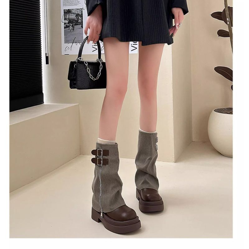 Stivali alti con tacco grosso, nuovi stivali bassi autunno/inverno 2025, eleganti e versatili_voghion.com